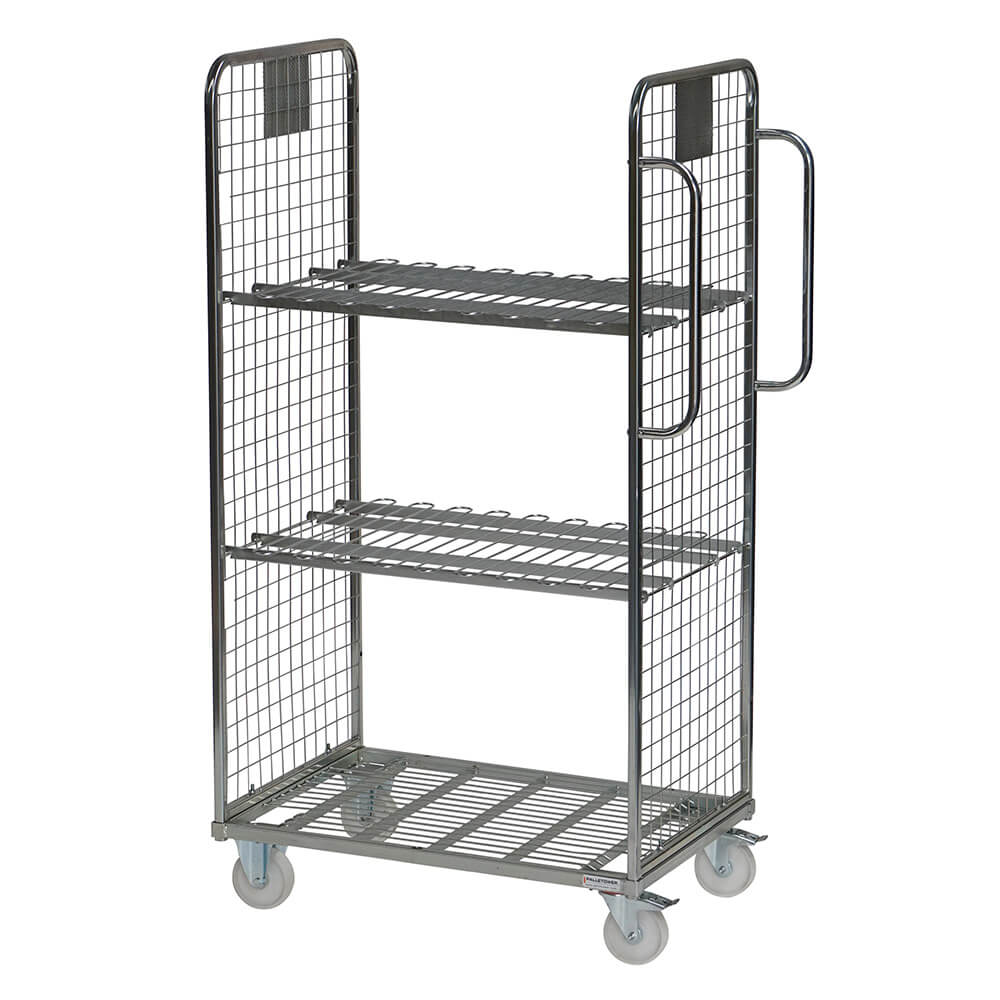 Two sided merchandise picking trolley