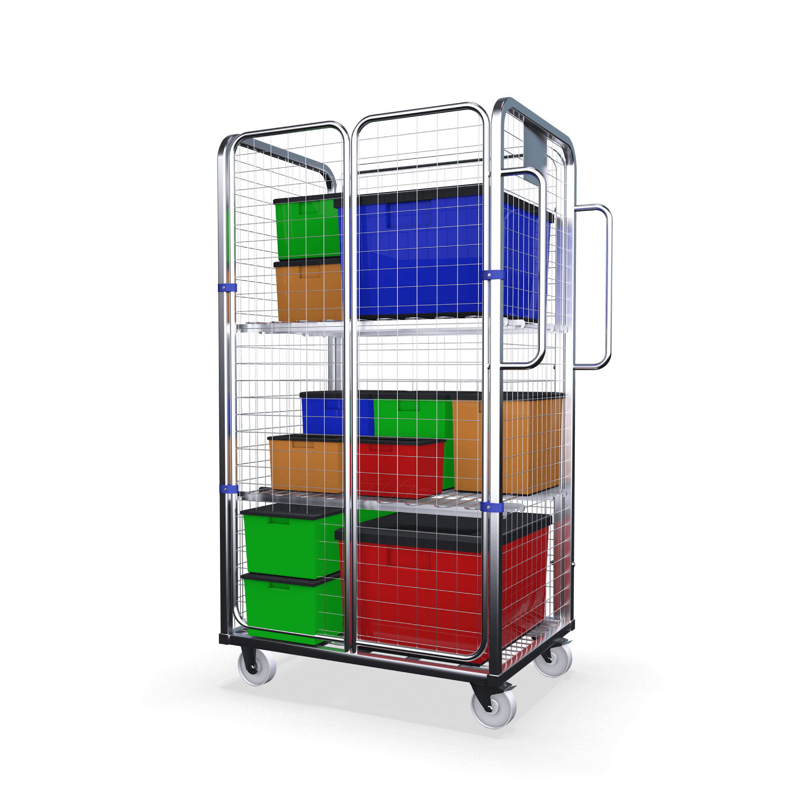 Four Sided Merchandise Picking Trolley