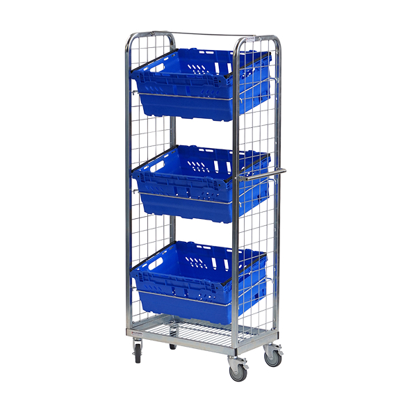 Multi-use, display and merchandise picking trolley