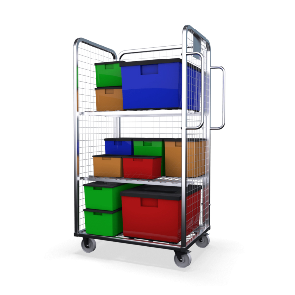Three Sided Merchandise Picking Trolley