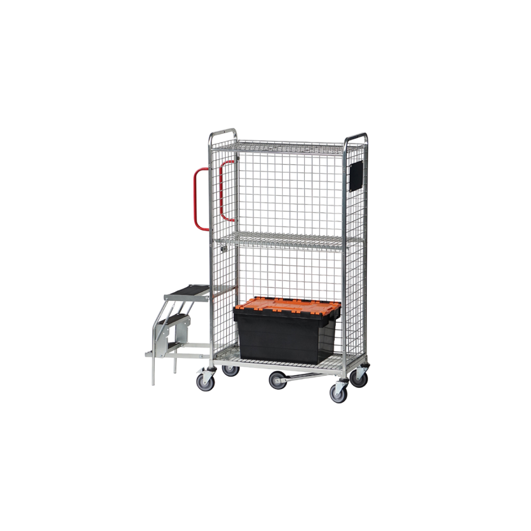 Multi Functional Picking Trolley with Foldaway Steps