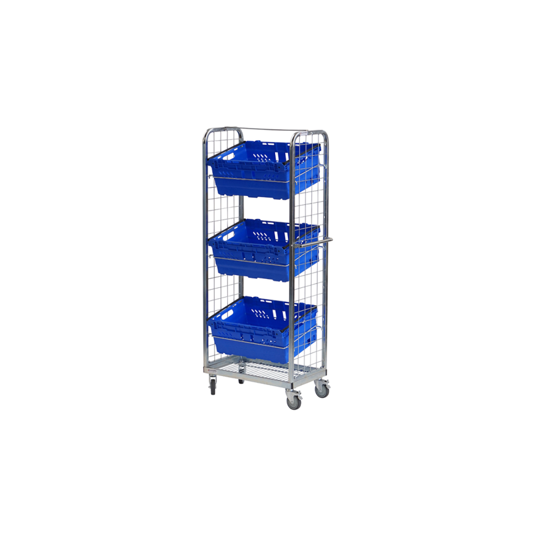 Multi-use, display and merchandise picking trolley